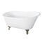 Aqua Eden Clawfoot Bathtubs, 57 L, 28 W, White/Brushed Nickel, Cast Iron VCTND5728NT8 - alternate 1